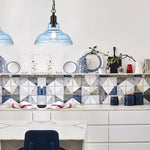 Modern kitchen sink light fixtures blue glass pendant light fixture with chain