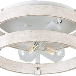 White flush mount ceiling light fixture 2 light wood drum ceiling lamp