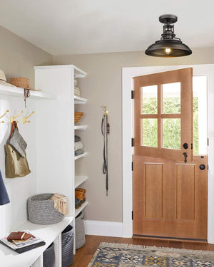 Hallway farmhouse ceiling light fixture black semi flush mount light fixture