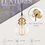 Vintage gold pendant light loft light fixtures for kitchen