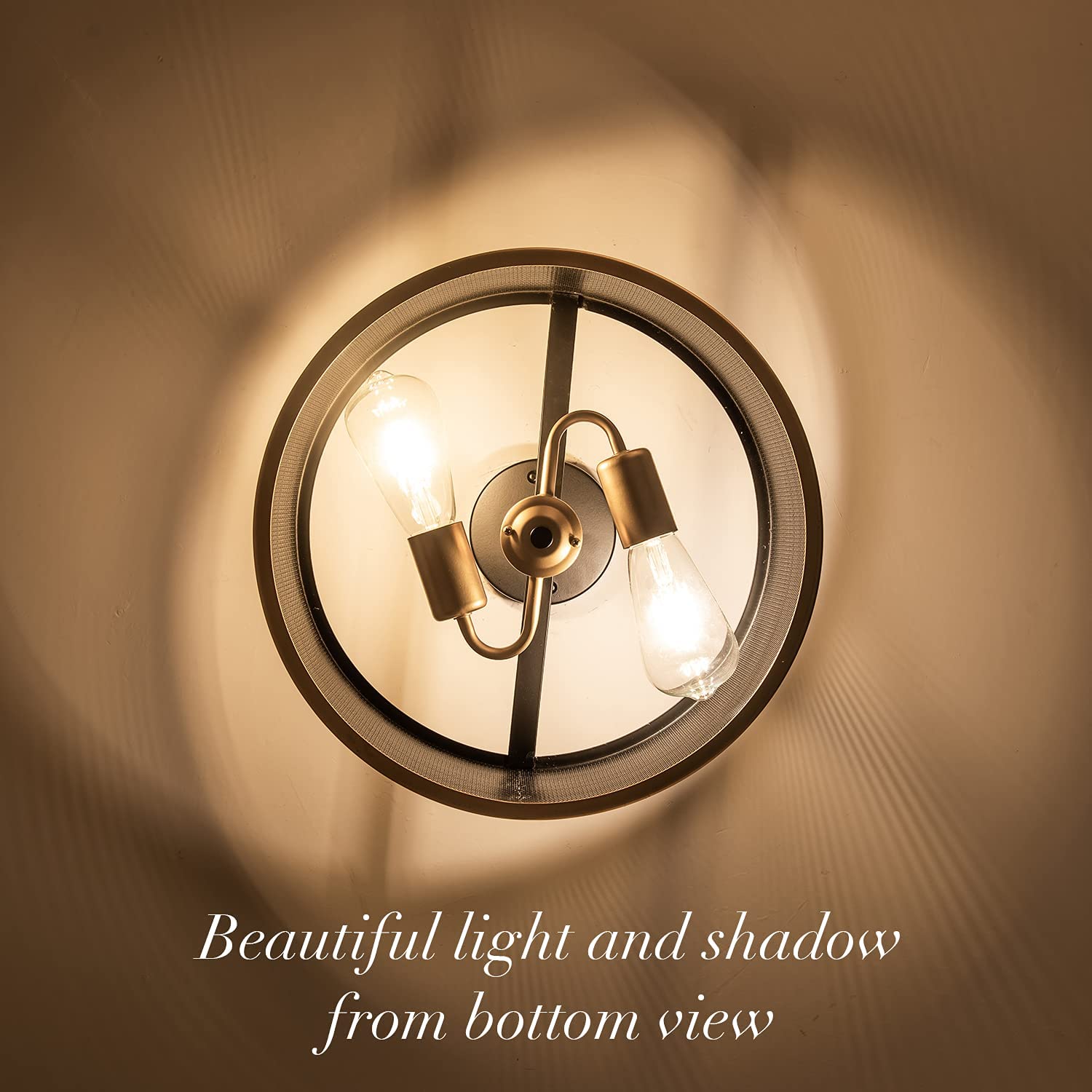 2 light brass flush mount ceiling pendant light drum mesh chandelier