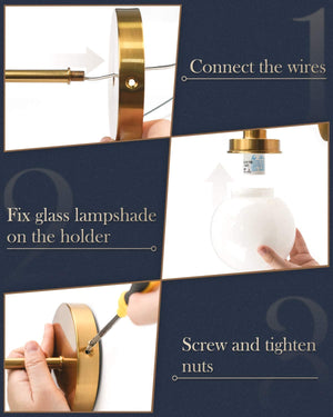 2 light globe wall sconce gold bathroom vanity wall light fixture