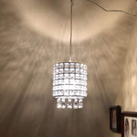 Modern Swag crystal dimmer switch plug in pendant light