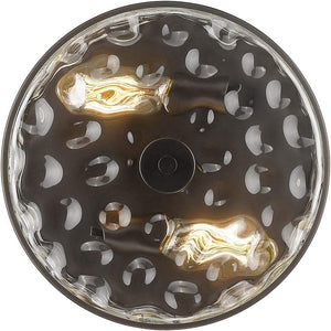 2 light flush mount light industrial glass ceiling light fixture