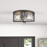 2 light Indoor Flush Mount Lights antique glass ceiling lighting