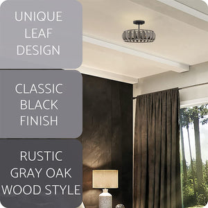 3 light modern semi flush mount light black wood left design ceiling light fixture