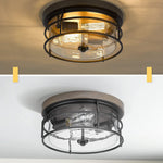 2 light flush mount ceiling light fixture farmhouse vintage close to ceiling lamp