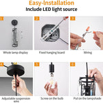 Modern black pendant lighting modern crystal pendant lamp adjustable lighting fixture