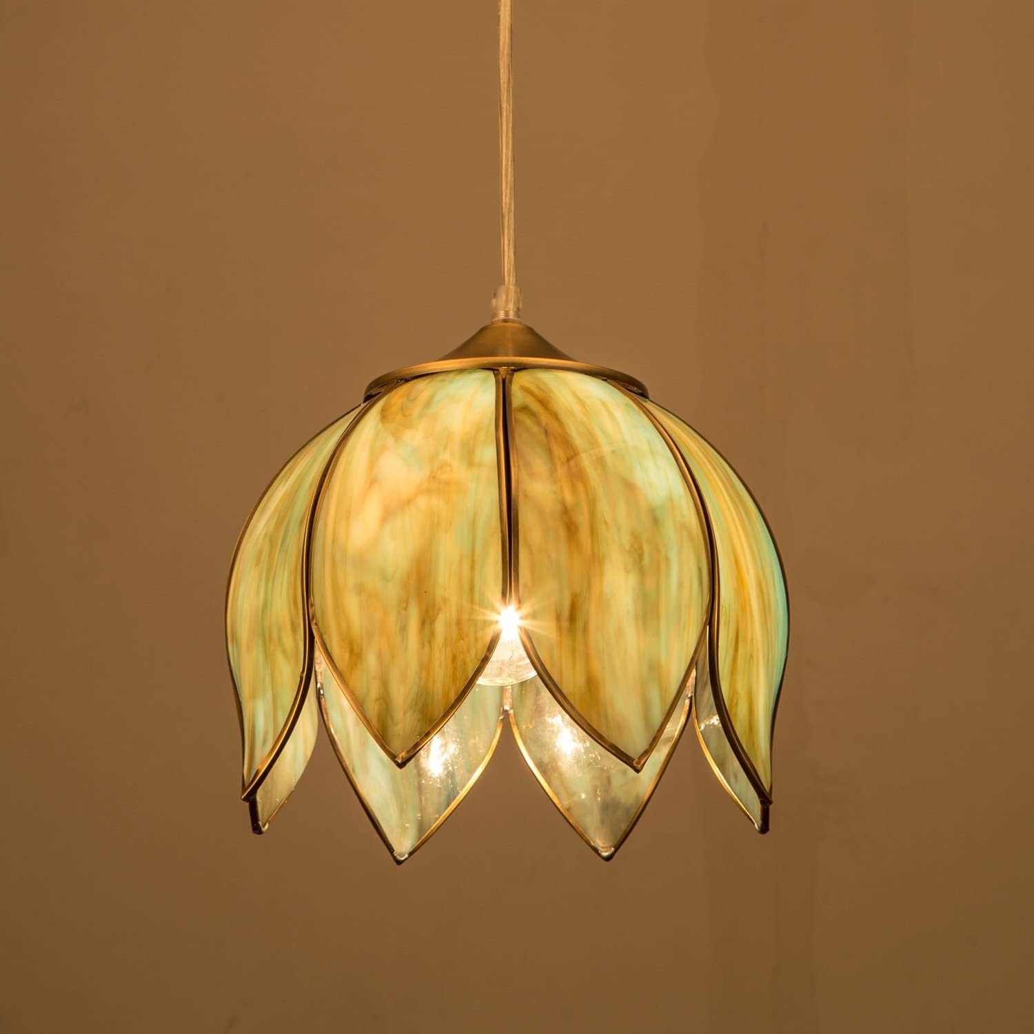 Decor lotus brass pendant light fixture farmhouse pendant chandelier