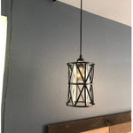 Industrial glass plug in cord on or off dimmer switch pendant light