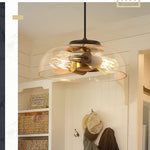 Farmhouse glass pendant lighting fixture industrial hanging lamp island light