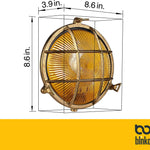 Round vintage industrial wall sconce waterproof wall light fixture