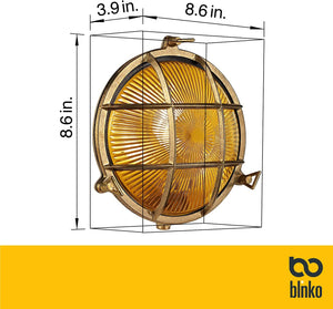 Round vintage industrial wall sconce waterproof wall light fixture