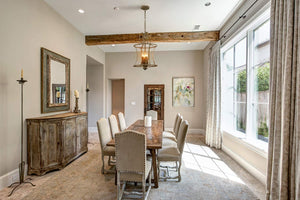 4 light farmhouse chandelier industrial distressed off-white dining pendant light fixture