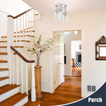 3 light close to ceiling light fixture semi flush mount ceiling lamp with nickel finish
