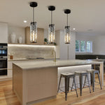 Modern black pendant lighting modern crystal pendant lamp adjustable lighting fixture