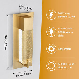 LED modern wall sconce lighting crystal vanity wall light fixture