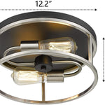 2 light brushed nickel light fixture industrial kitchen ceiling light fixture