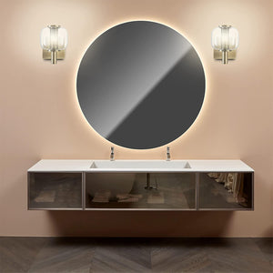 G9 vintage wall light fixture globe glass wall lamp with brushed brass