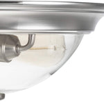 13 inch round ceiling lighting fixture nickel glass ceiling lamp