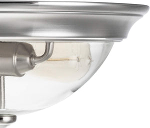 13 inch round ceiling lighting fixture nickel glass ceiling lamp