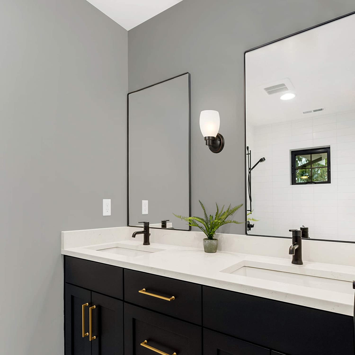 Indoor wall sconce with switch industrial glass wall light fixture