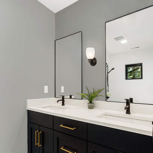 Indoor wall sconce with switch industrial glass wall light fixture