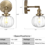 2 pack gold wall sconce industrial brass wall lamp lighting