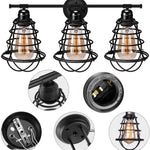 3 light industrial net cage wall sconce rustic farmhouse wall light fixture