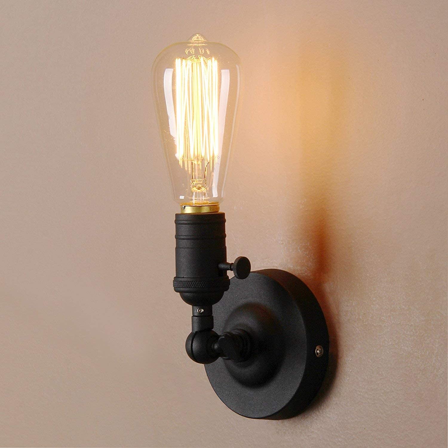 Simplicity loft industrial wall light fixture