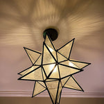 Movarian pendant light vintage star pendant lamp with black finish