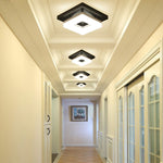 8 inch LED flush mount ceiling light fixture black dimmable ceiling lamp