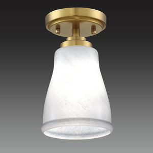 Mini Semi Flush Mount Ceiling Light antique glass ceiling light fixture with gold finish