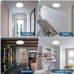 LED Flush Mount Ceiling Light Silver Round Ceiling Lighting Fixture