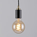 Modern mini plug in pendant light with black finish