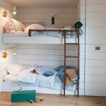 2 pack of plug in brass wall light swing arm wall sconce