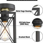 2 pack semi flush mount lighting fixtures industrial black ceiling lamp