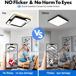 3 color modern LED flush mount ceiling light remote control close to ceiling lamp