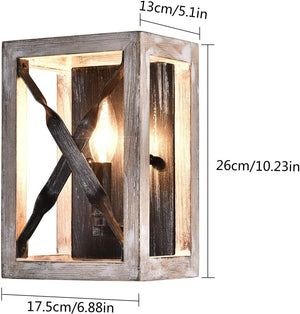 Farmhouse square wall sconce vintage industrial wall lighting fixture