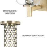 G9 vintage wall light fixture globe glass wall lamp with brushed brass
