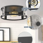 2 light ceiling lights flush mount wood glass mount light fixture