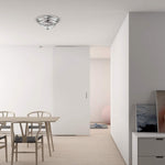 13 inch round ceiling lighting fixture nickel glass ceiling lamp