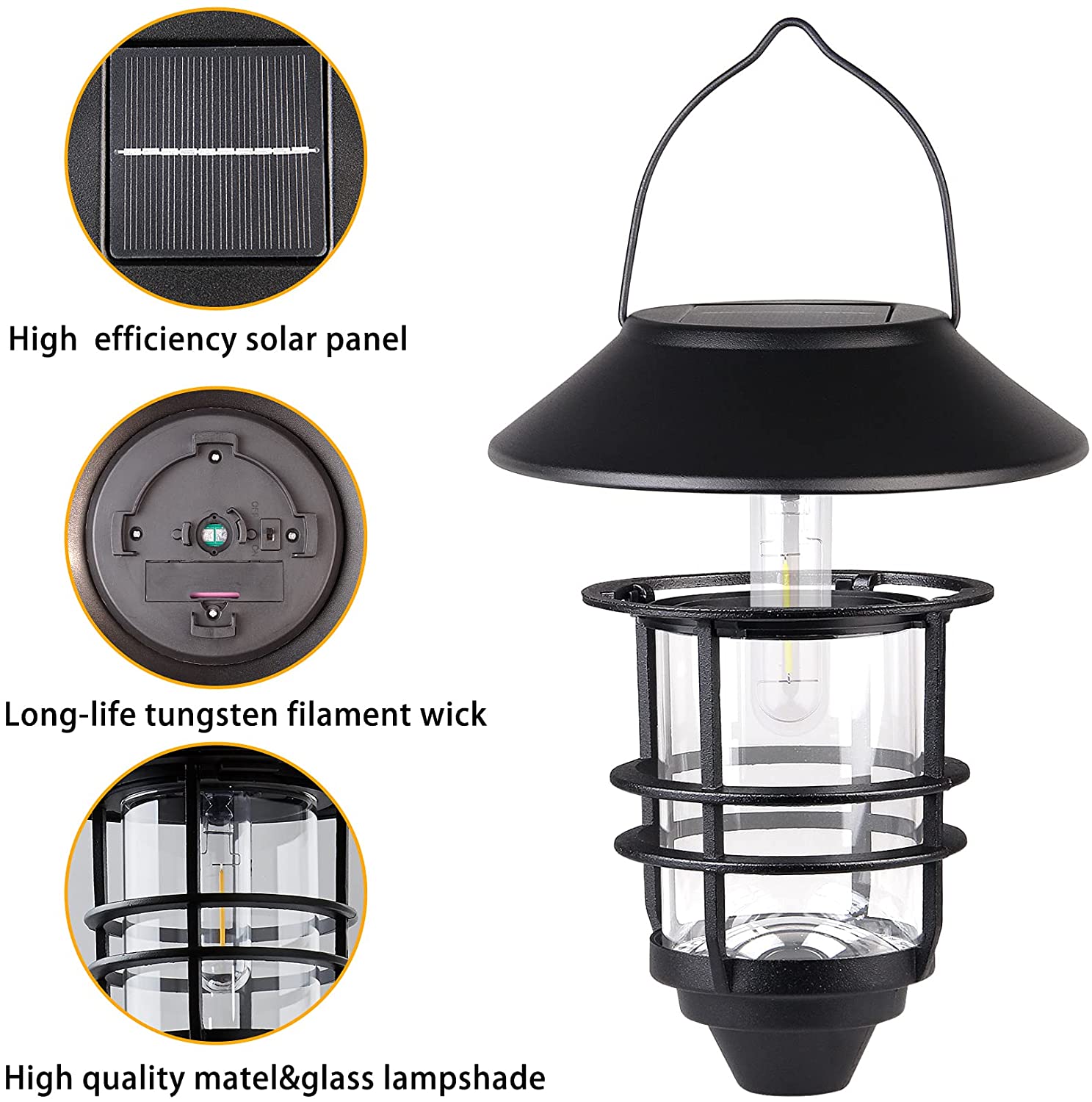 2 pack hanging solar lights outdoor hanging lantern