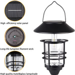 2 pack hanging solar lights outdoor hanging lantern