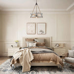 4 light dining chandelier rust wood farmhouse pendant light fixture