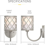 1-Light vanity wall light lamp modern wall lights with Platinum Finish