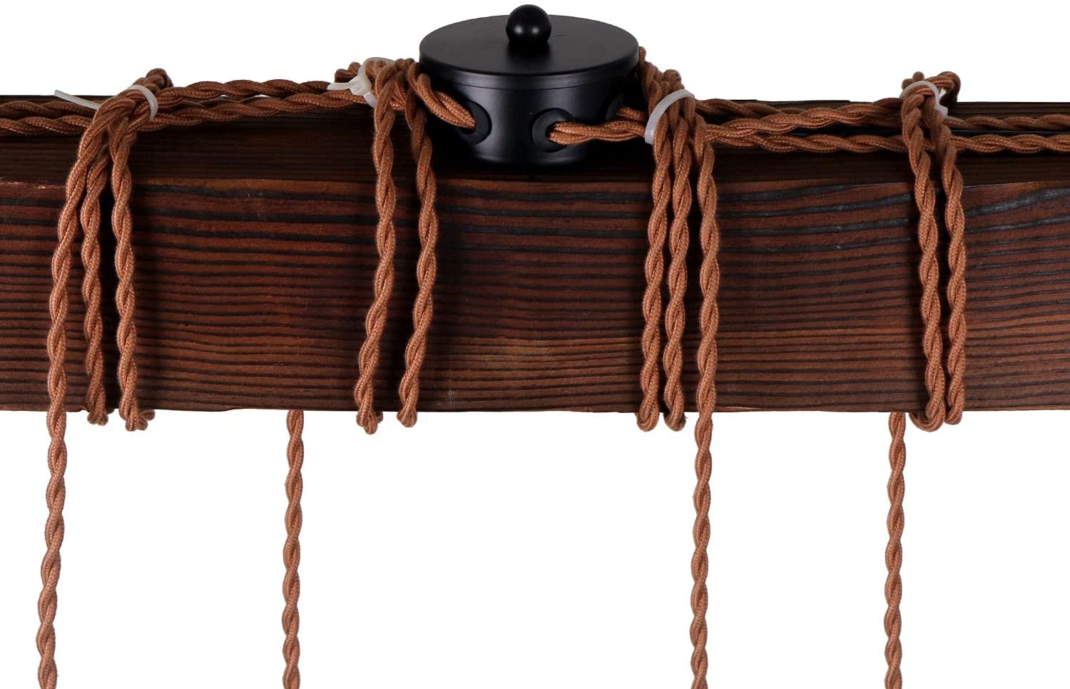 Wood Rustic chandelier,black multi cord pendant light