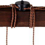 Wood Rustic chandelier,black multi cord pendant light