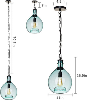 Green island pendant lights glass industrial pendant lighting