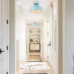 2 light modern semi flush mount close to ceiling light blue ceiling lighting